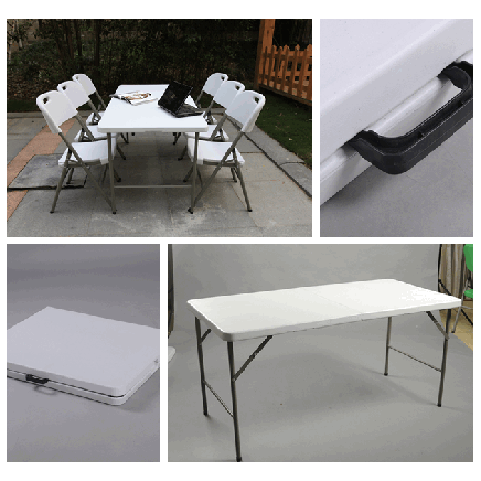 Plastic Outdoor Fold-in-Half Camping Table