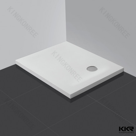 Pure White Solid Stone Shower Base, Flooring Shower Tray