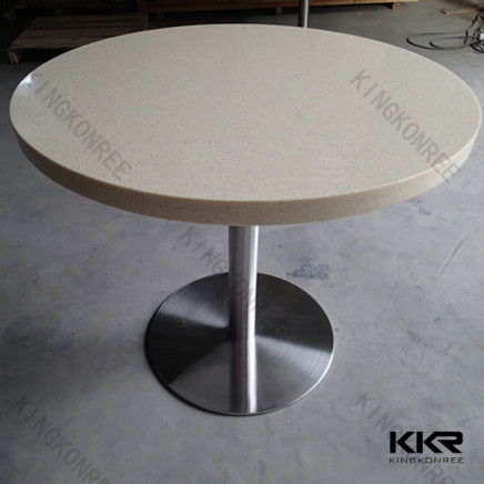 Quartz Stone or Solid Surface Restaurant Coffee Round Table