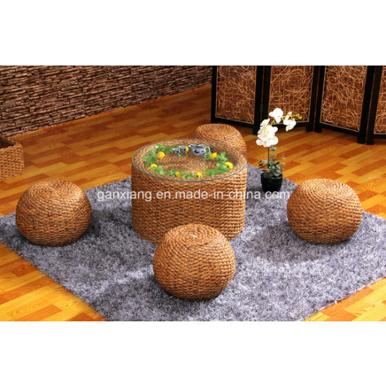 Rattan Furniture Dining Room Round Table Sets