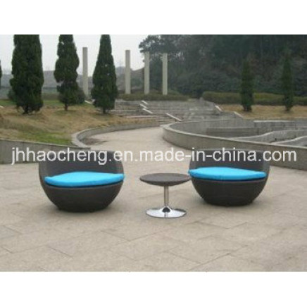 Rattan Outdoor Cup Chair Rattan Vase Set