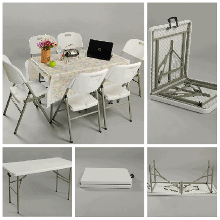 Rectangular Plastic-Top Fold in Half Table (SY-122Z)