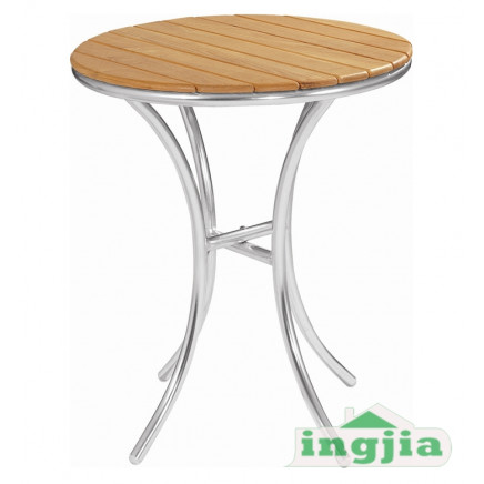 Round Outdoor Leisure Coffee Wood Dining Garden Hotel Table (JT-87)