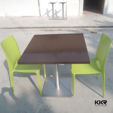 Round Square Corian Dining Table for Restaurant and Event