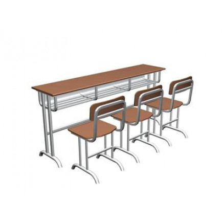 School Desk and Chair 3 Seater (MXZY-042)
