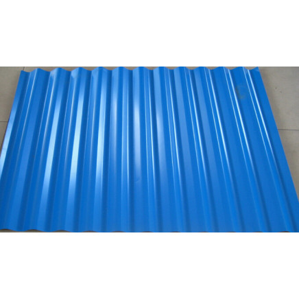 See Blue Corrugated Metal Roofing Sheet