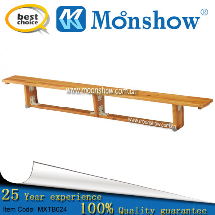 Solid Wooden Slats, Long Bench for Moonshow Library Furniture