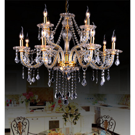 Top Crystal 8+4 Chandelier Lamp LED Candle Chandelier