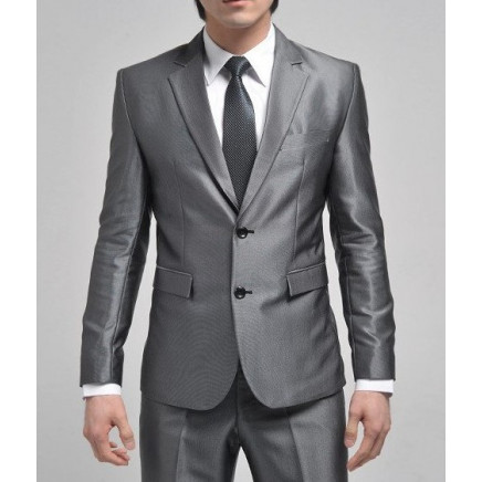 Top-Quality 2button Sliver Grey Latest Design Mens's Business Fashion Suits