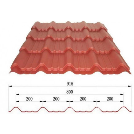 Top Selling Red Color Steel Tile for Country House /Cottage
