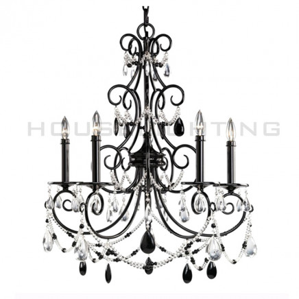 Traditional Plating Steel 6 Candle Chandelier with K9 Decoration CH-850-5056x6
