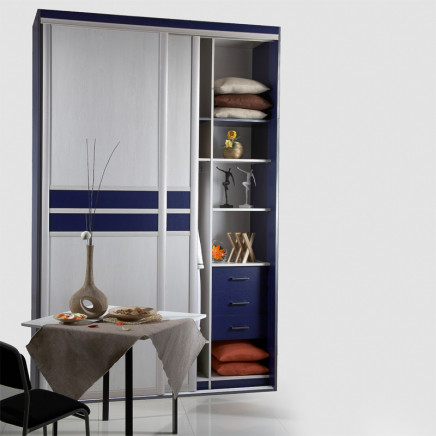 Two Slide Doors Wooden Wardrobe with High Quality