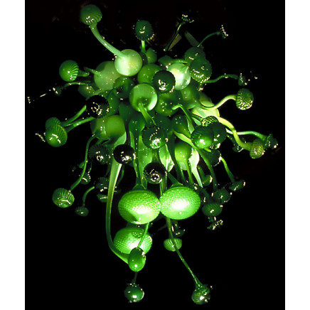 Unique Design Green Blown Glass Chandelier for Hotel Decoration