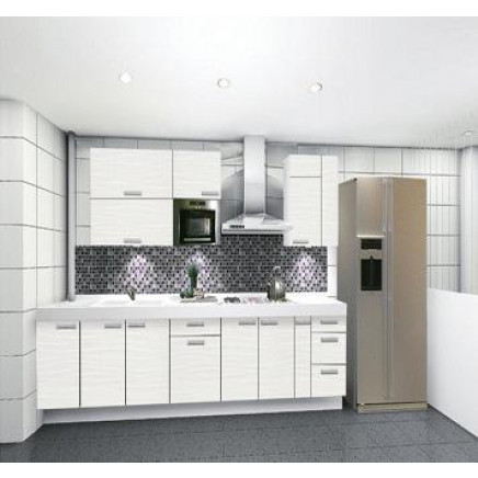 White Acrrylic Door Panel Kitchen Cabinet (D-06)