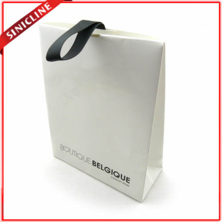 White Substainable Shopping Bag with Snap