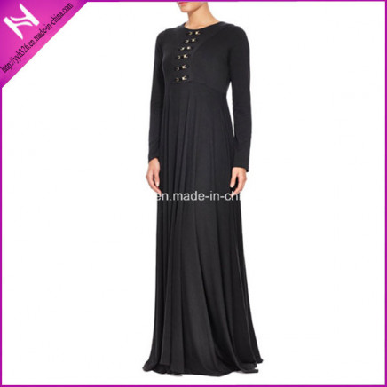 Wholesale Maxi Long Gold Bow Muslim Women Dress