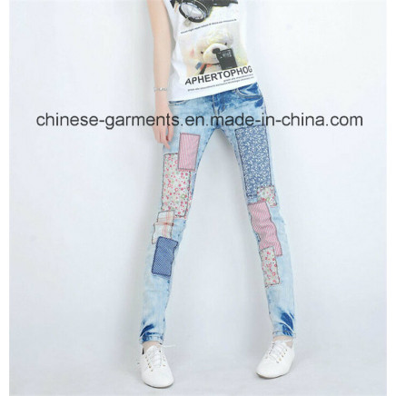 Wholesale Woman Denim Pants Fashion Jeans for Woman (9449)