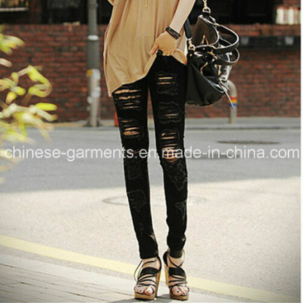 Wholesale Woman Trouser, Women Hole Jeans Pants