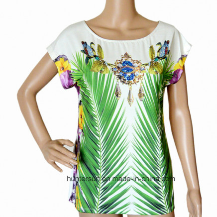 Women Casual Digital Printed T-Shirt (HT7033)