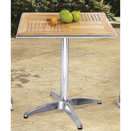Wood Aluminum Leisure Patio Coffee Outdoor Garden Dining Table