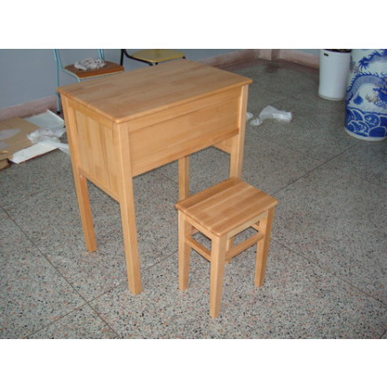 Wood School Desk and Chair (MXZY-03)