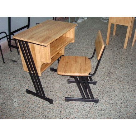 Wood School Desk and Chair (MXZY-088)