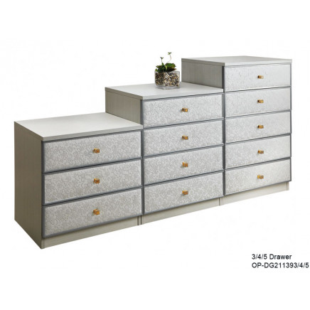 Wooden Drawer Cabinet with Leather Door (DG211133)