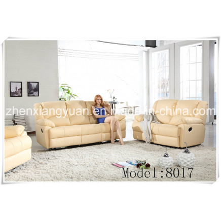 Wooden Furniture Leather Recliner Sofa (A-8017)