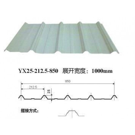 Yx25-212.5-850 Corrugated Roofing Sheet