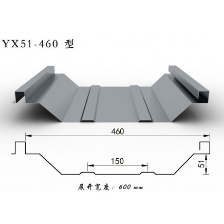Yx51-460 Galvanized Roofing Sheet