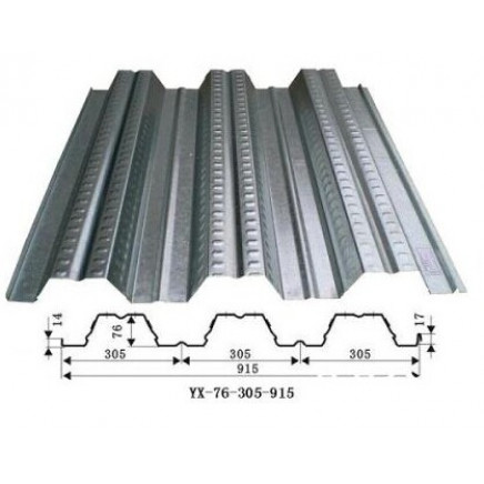 Yx76-305-915 Galvanized Corrugated Floor Deck Sheet