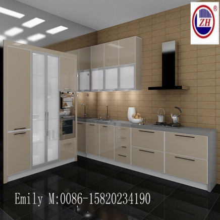 Zh High Gloss MDF Door Kitchen Cabinet (ZHK-010)