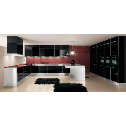 Zhuv High Gloss Door MDF 18mm Kitchen Cabinet (ZHK-005)