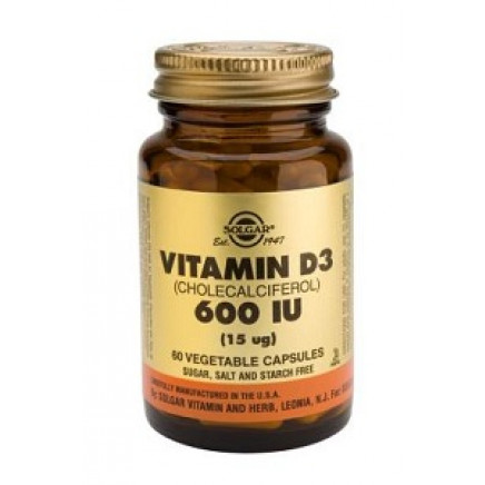 Vitamin D3 600 IU (15 µg) Vegetable Capsules