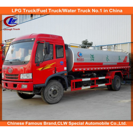 10000L 12000L Faw 4X2 Water Sprinkler Truck Water Tank Truck for Road Washing