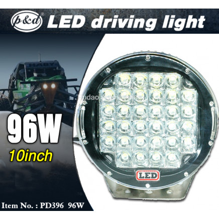 10inch 96W 4X4 LED Driving Bulb Light for Trucks, Car LED Spot Light