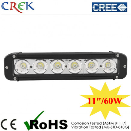 11" Single Row 60W LED Light Bars with CREE LEDs