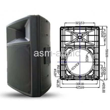 12" 2-Way Active/PA Speaker Box/Plastic Speaker/Cabinet