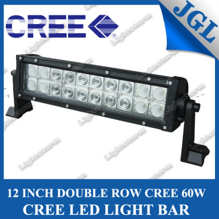 12" 20*3W CREE LED Driving Light Bar, 60W CREE LED Fog Light Bar, Dual Row Work Light LED Bar Lighting Flood/Spot/Combo with Color Covers