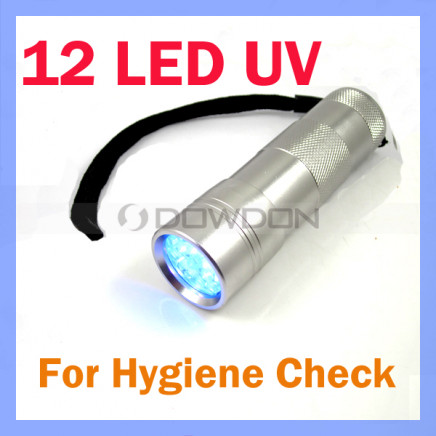 12 LED UV Flashlight Torch for Hygiene Checks and Detecting Pet Urine (TORCH-01)