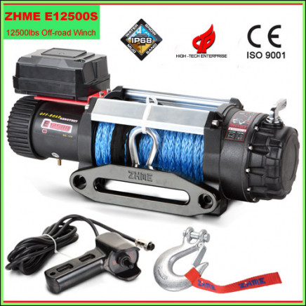 12500lbs Badland Auto Winch with Synthetic Rope