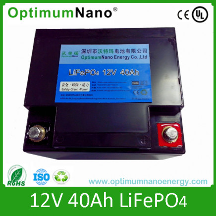 12V 40ah LiFePO4 Battery Used for LED Lighting