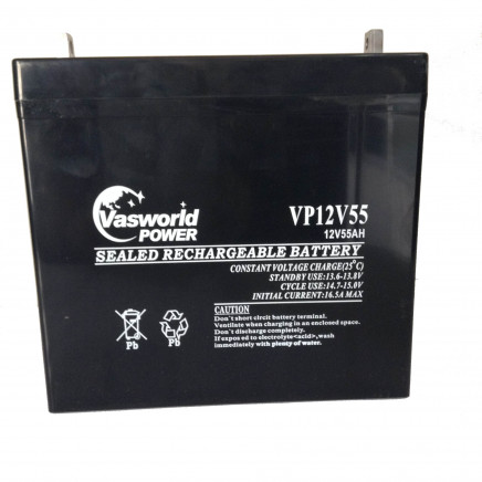 12V55ah Good Quality Sealed Rechargeable AGM Solar Battery