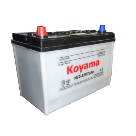 12V70ah JIS Dry Charged Car Battery -N70 (65D31R-N70)