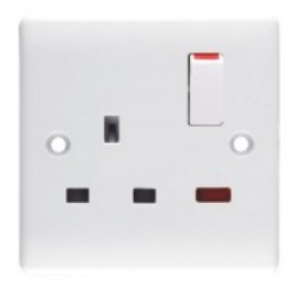 13A Switched Wall Socket, UK Wall Socket, Bs Wall Socket