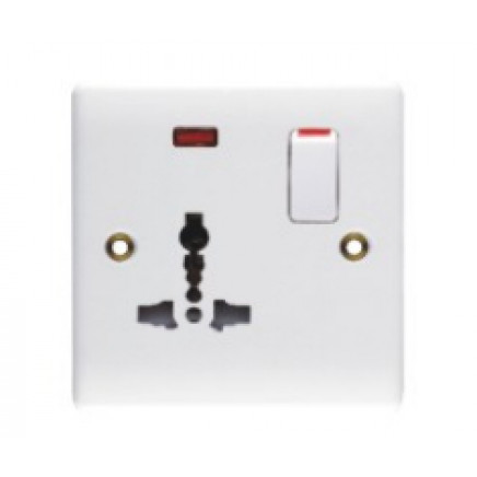 13A Wall Socket, Universal Wall Socket, Multi Wall Socket with Switch