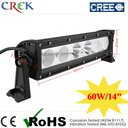 14" 60W LED Work Light Bar with CREE LEDs (CK-BC10610C)
