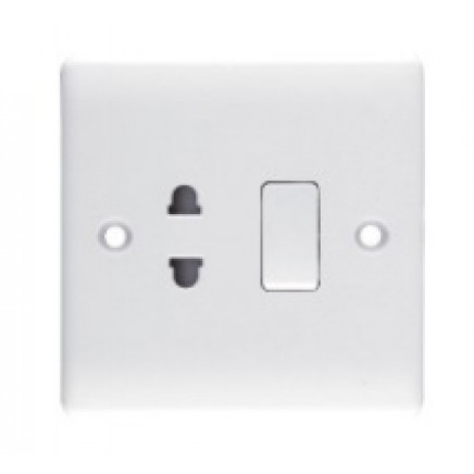 16A Wall Socket, 1 Gang 1 Pin, Wall Socket