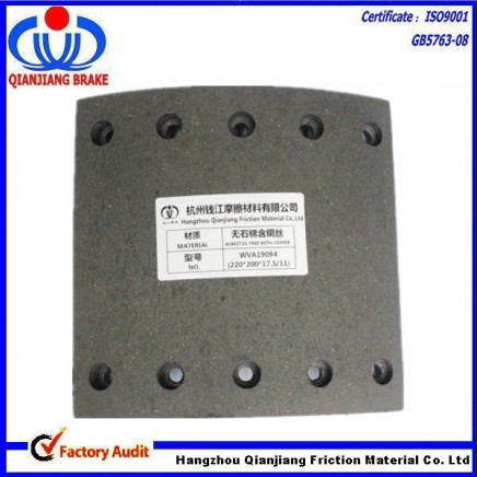 19094 / Bc37 BPW Brake Lining for Trucks