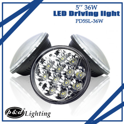 1920lms Car LED Driving Light 5inch 36W LED Replacement Round LED Sealed Beam (PD5SL 36W)
